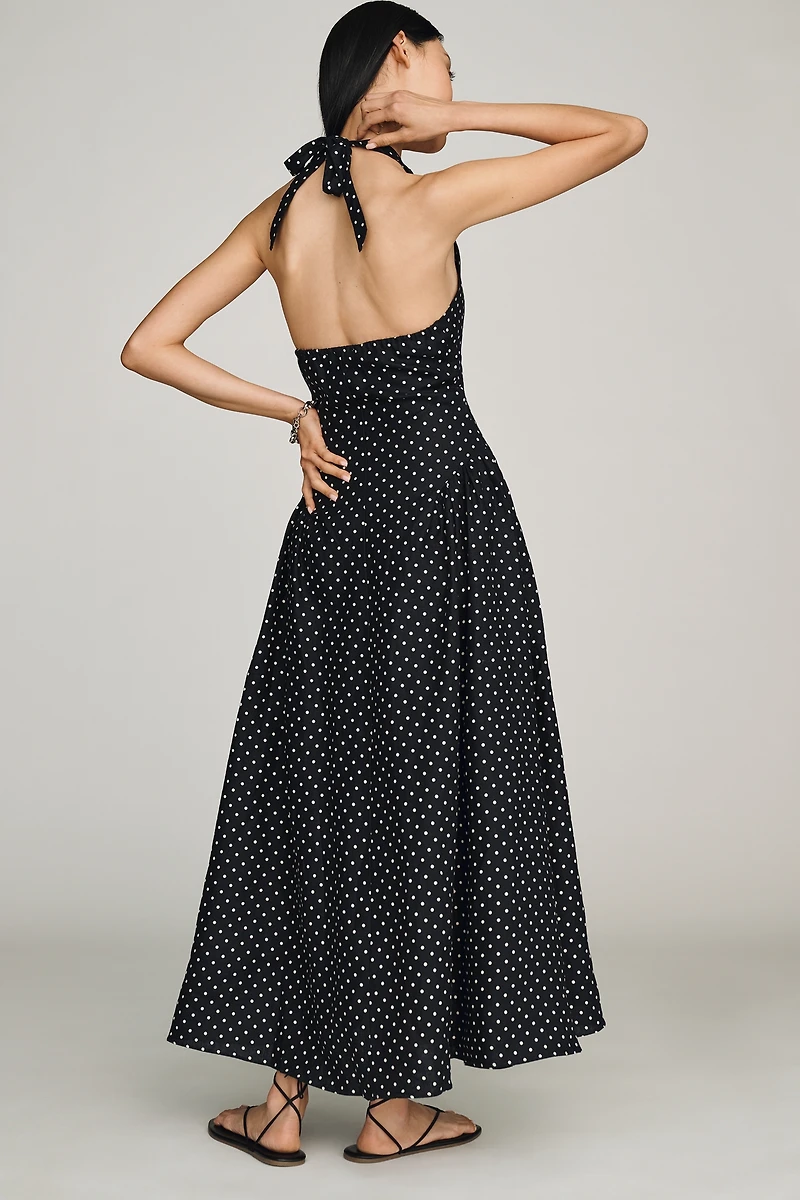 Faithfull Cala Linen Halter Maxi Dress