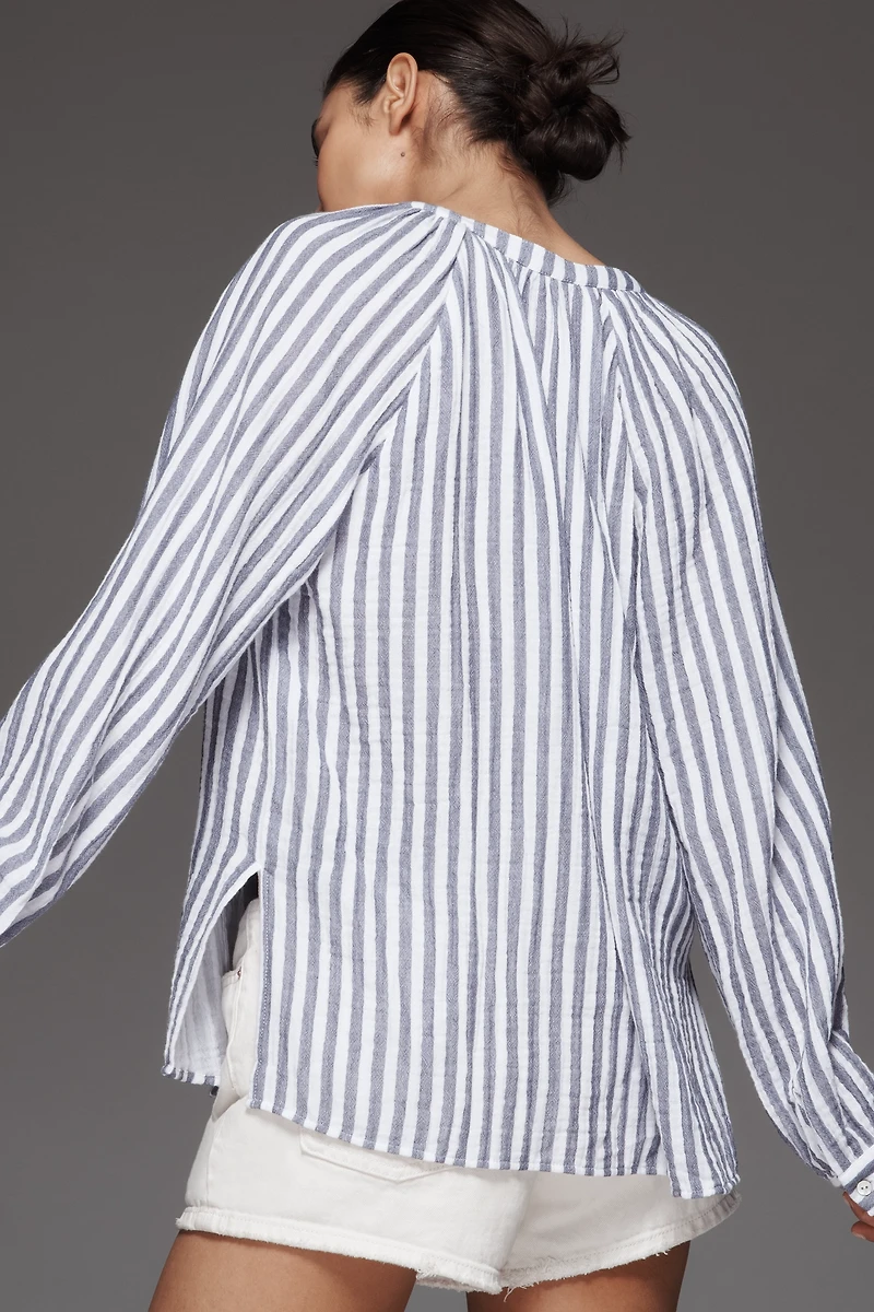 Rails Brielle Long-Sleeve Front-Tie Blouse