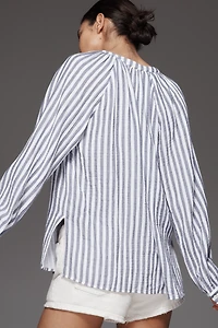 Rails Brielle Long-Sleeve Front-Tie Blouse