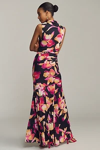 Rails Cosmos Sleeveless High-Neck Ruched Maxi Dress