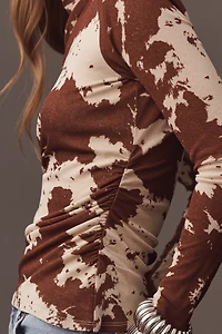 Rails Joelle Long-Sleeve Shirred Top