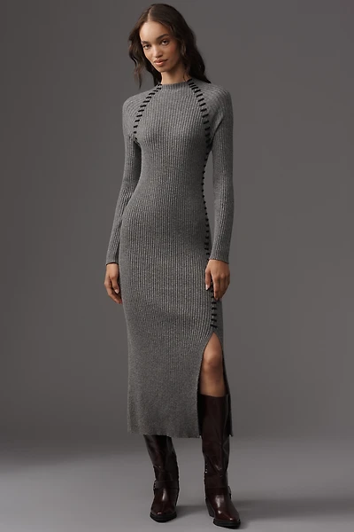 Rails Imara Long-Sleeve Wool-Silk Blend Midi Dress