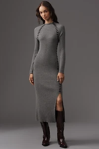 Rails Imara Long-Sleeve Wool-Silk Blend Midi Dress