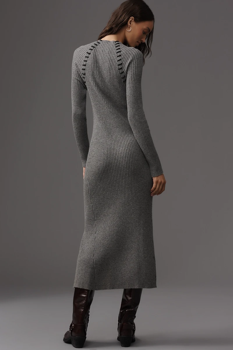 Rails Imara Long-Sleeve Wool-Silk Blend Midi Dress