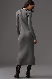 Rails Imara Long-Sleeve Wool-Silk Blend Midi Dress