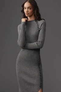 Rails Imara Long-Sleeve Wool-Silk Blend Midi Dress