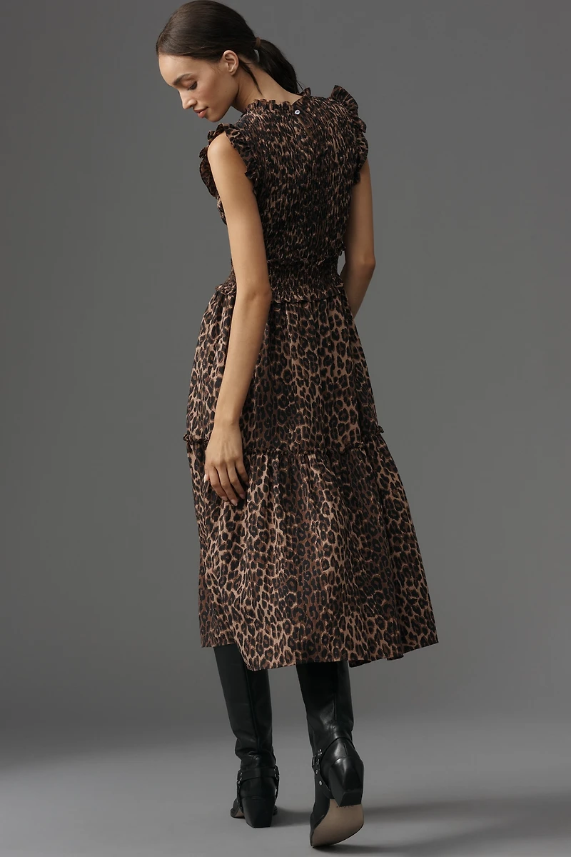 Rails Vivier Sleeveless Smocked Midi Dress