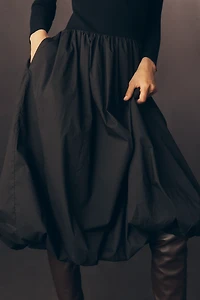 Rails Romana Knit Bubble-Hem Midi Dress