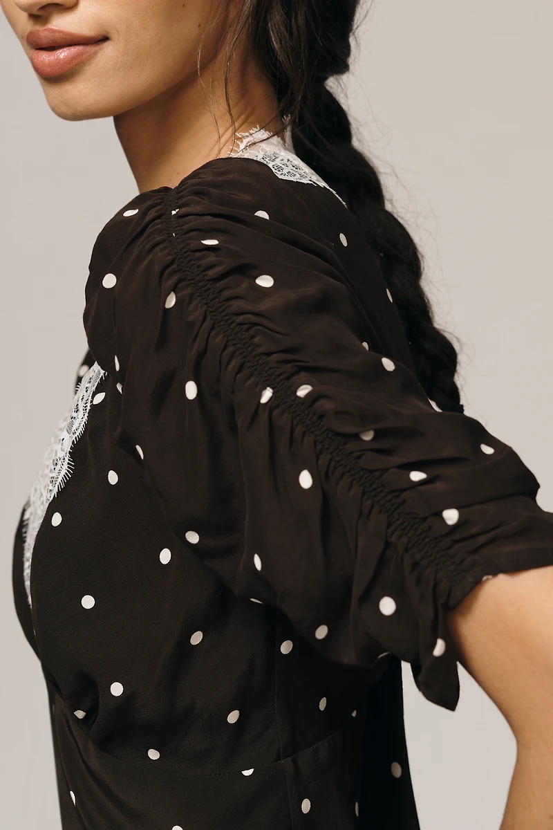 Rails Lazara Lace V-Neck Short-Sleeve Top