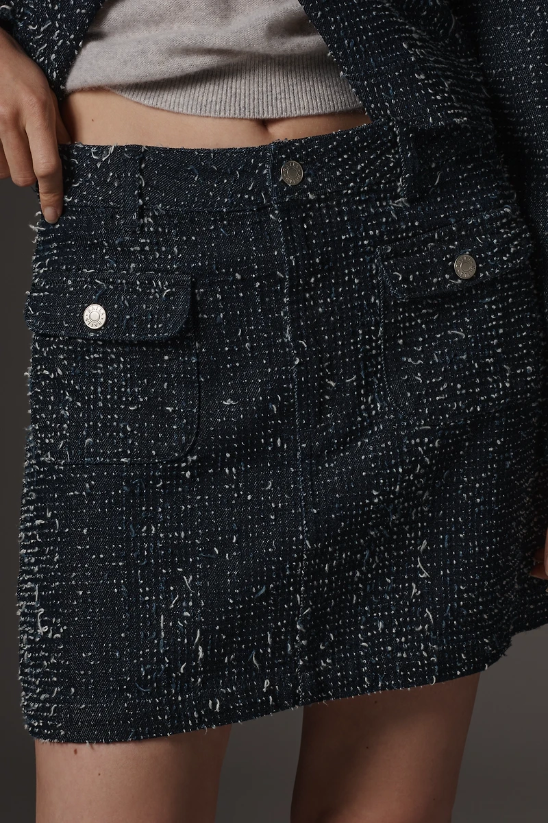Rails Abbott Denim Tweed Mini Skirt