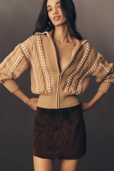 Rails Lune Zip-Front Cardigan Sweater