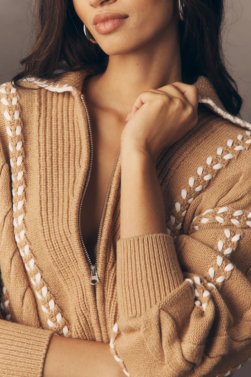 Rails Lune Zip-Front Cardigan Sweater