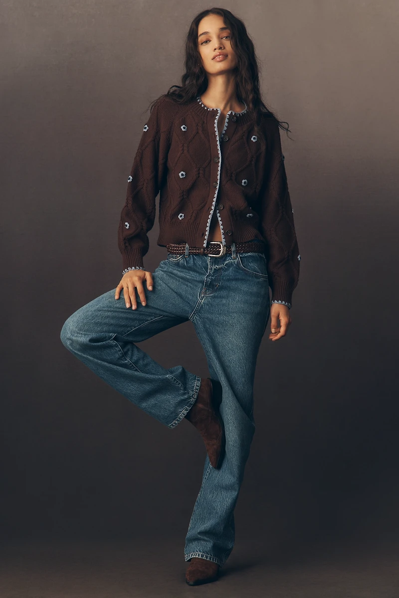 Rails Laurie Crew-Neck Long-Sleeve Cardigan Sweater