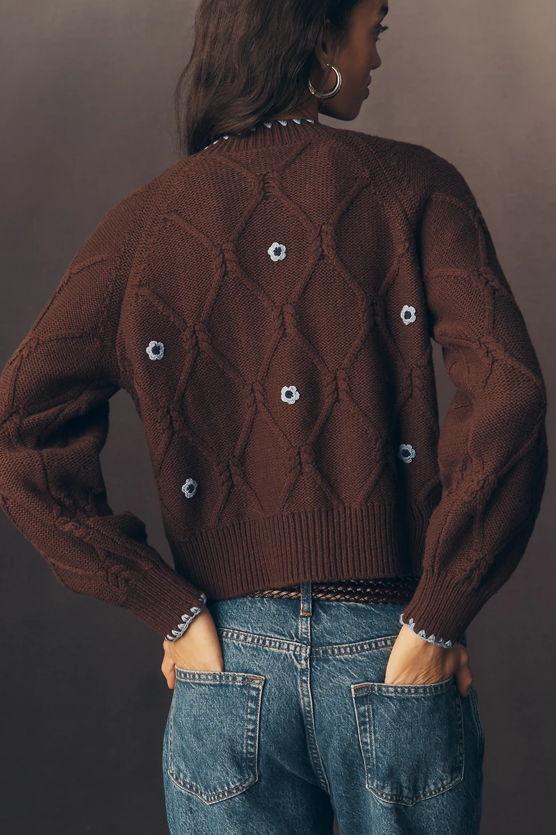 Rails Laurie Crew-Neck Long-Sleeve Cardigan Sweater