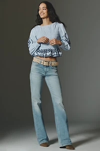 Rails Tabby Smocked Embroidered Long-Sleeve Top