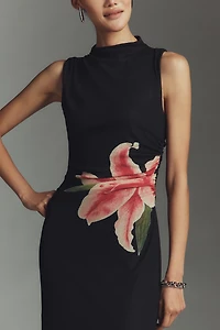 Rails Rebecca Ruched High-Neck Midi Dress