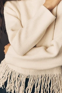 Rails Lise Fringed Mock-Neck Sweater
