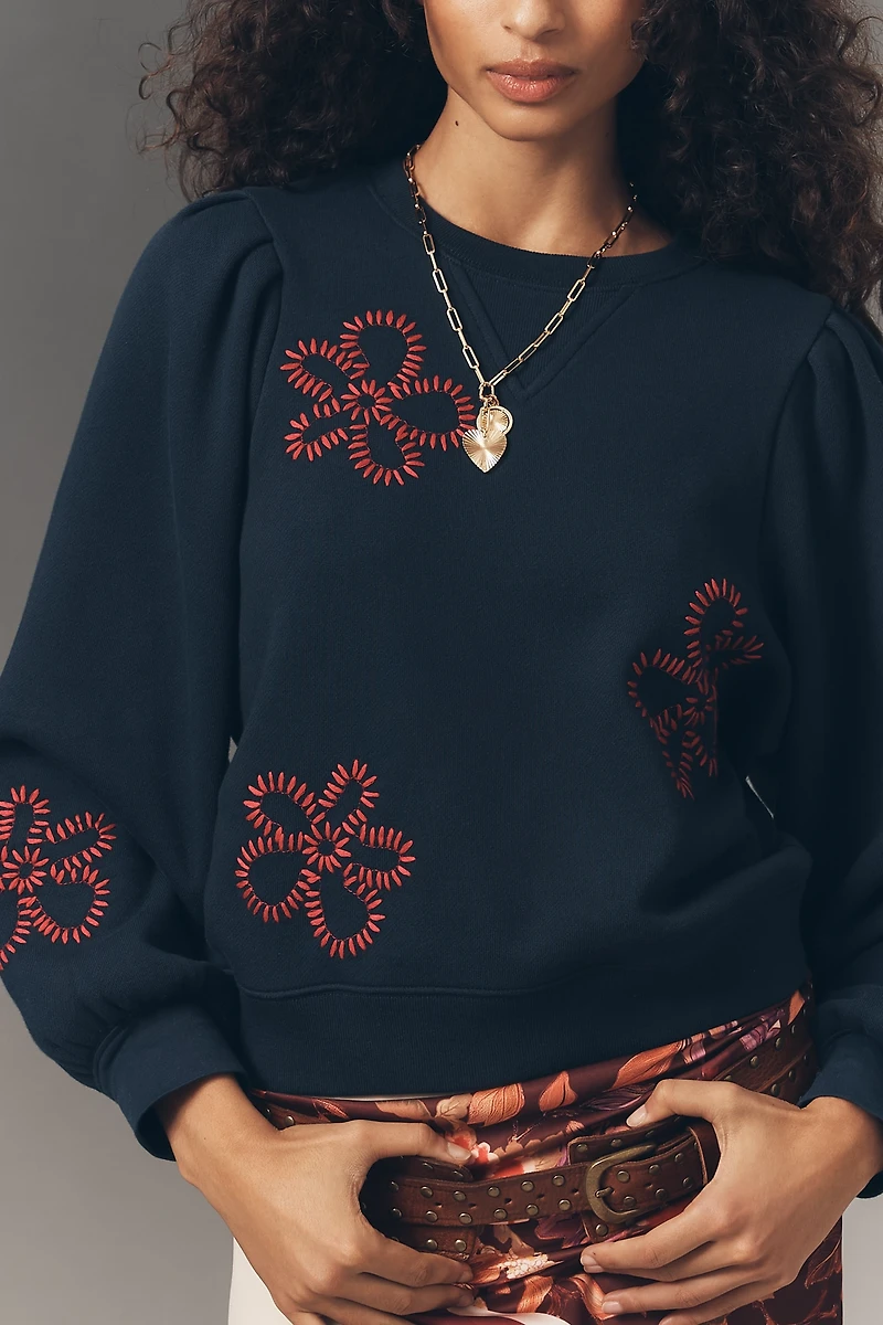 Rails Tiffany Embroidered Crew-Neck Sweatshirt
