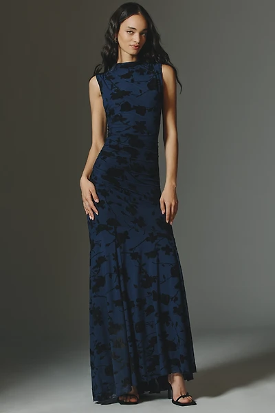 Rails Cosmos Sleeveless High-Neck Ruched Maxi Dress