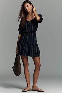 Rails Saba Linen Blend Tiered Mini Dress