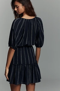 Rails Saba Linen Blend Tiered Mini Dress