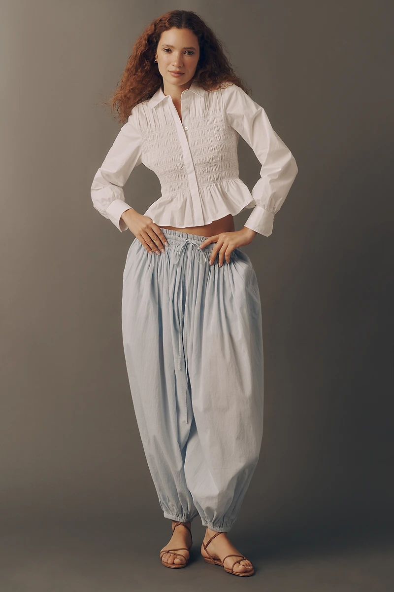 Rails Bradshaw Cotton Shirred Buttondown Shirt