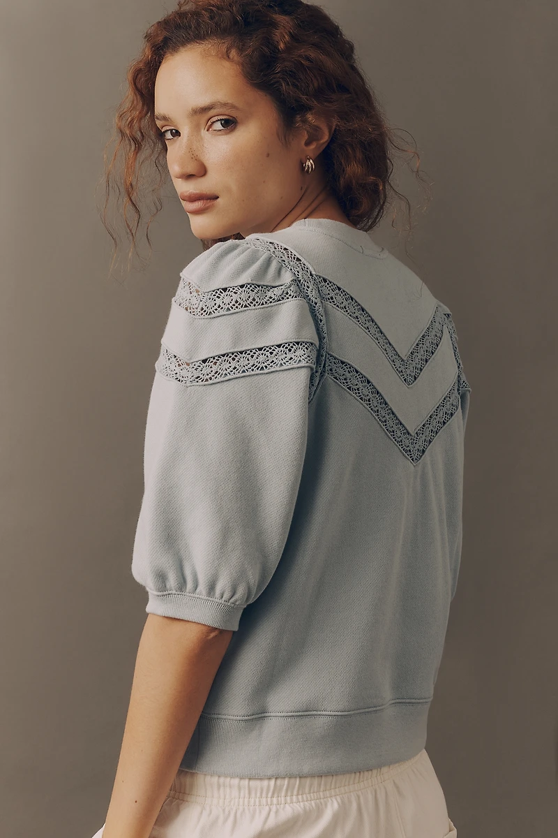 Rails Adria Cotton Puff-Sleeve Sweater