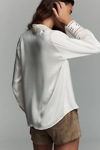 Rails Clarise Silk Eyelet Blouse