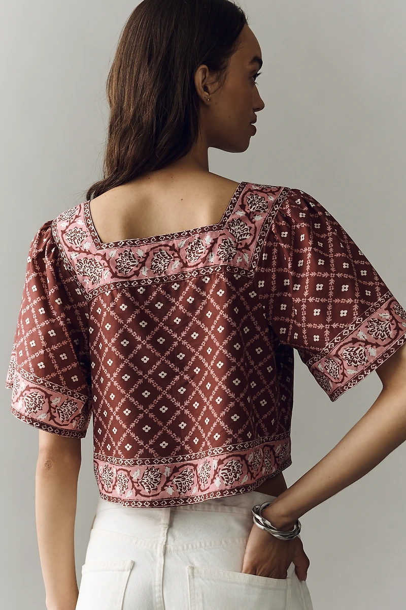 Rails Ellen Cotton Short Sleeve Blouse