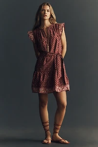 Rails Katia Flutter-Sleeve Cotton Lace Dress