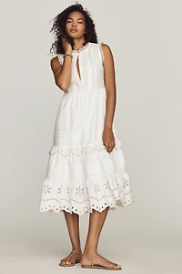 Rails Aubrie Cotton Ruffle Midi Dress