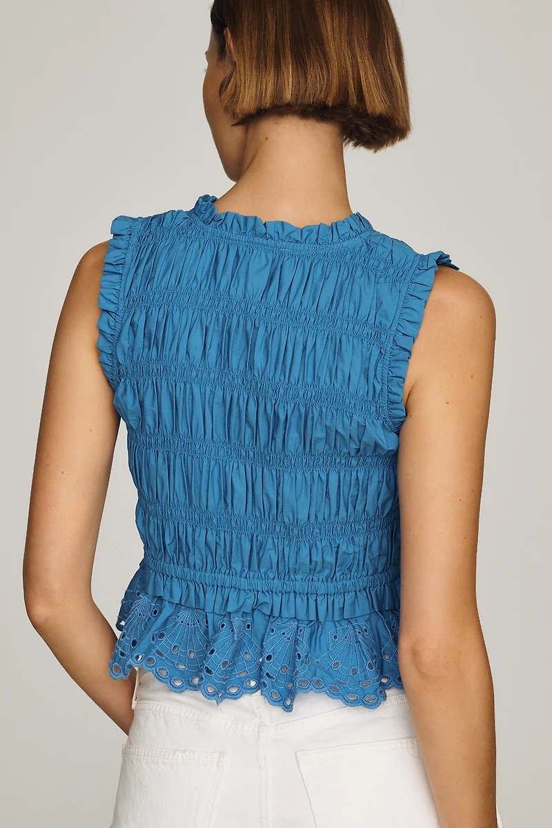 Rails Martine Cotton Shirred Blouse