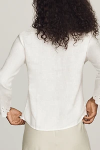 Rails Fleur Linen Tie-Front Blouse