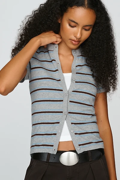 Rails Kylie Cotton Cashmere Short-Sleeve Cardigan