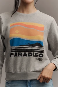 MOTHER The Camper Crew-Neck Graphic Sweatshirt