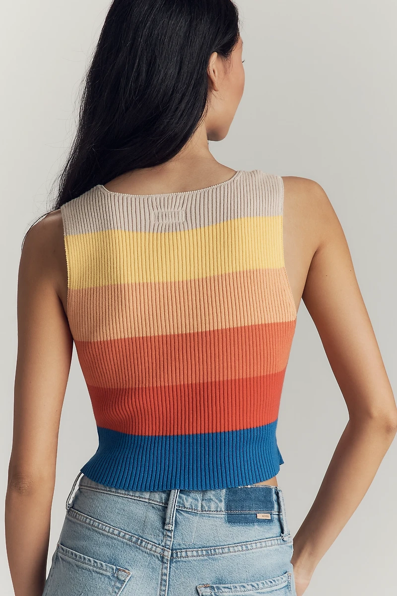 MOTHER The Round-Neck Ribbed Tank Top