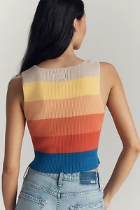 MOTHER The Round-Neck Ribbed Tank Top