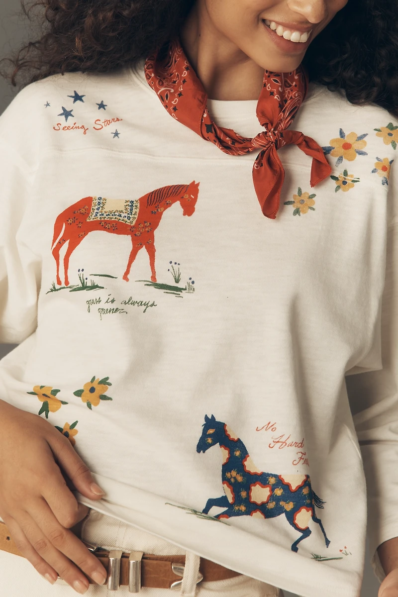 MOTHER The Footballer Long-Sleeve Graphic Tee