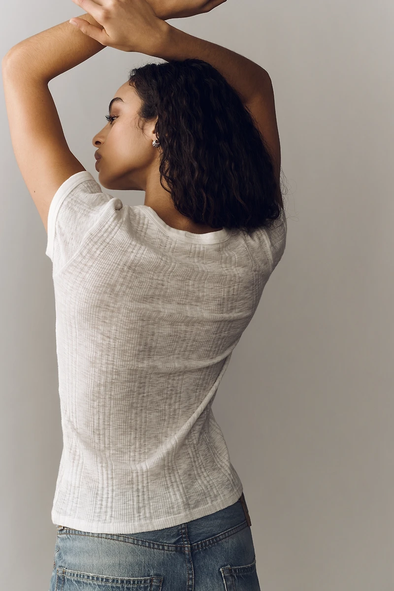 MOTHER The Variegated Rib T-Shirt