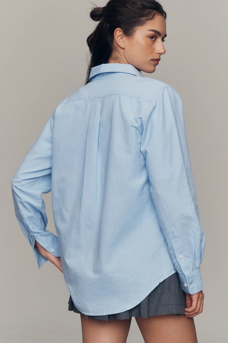 MOTHER The Bestie Long-Sleeve Buttondown Top