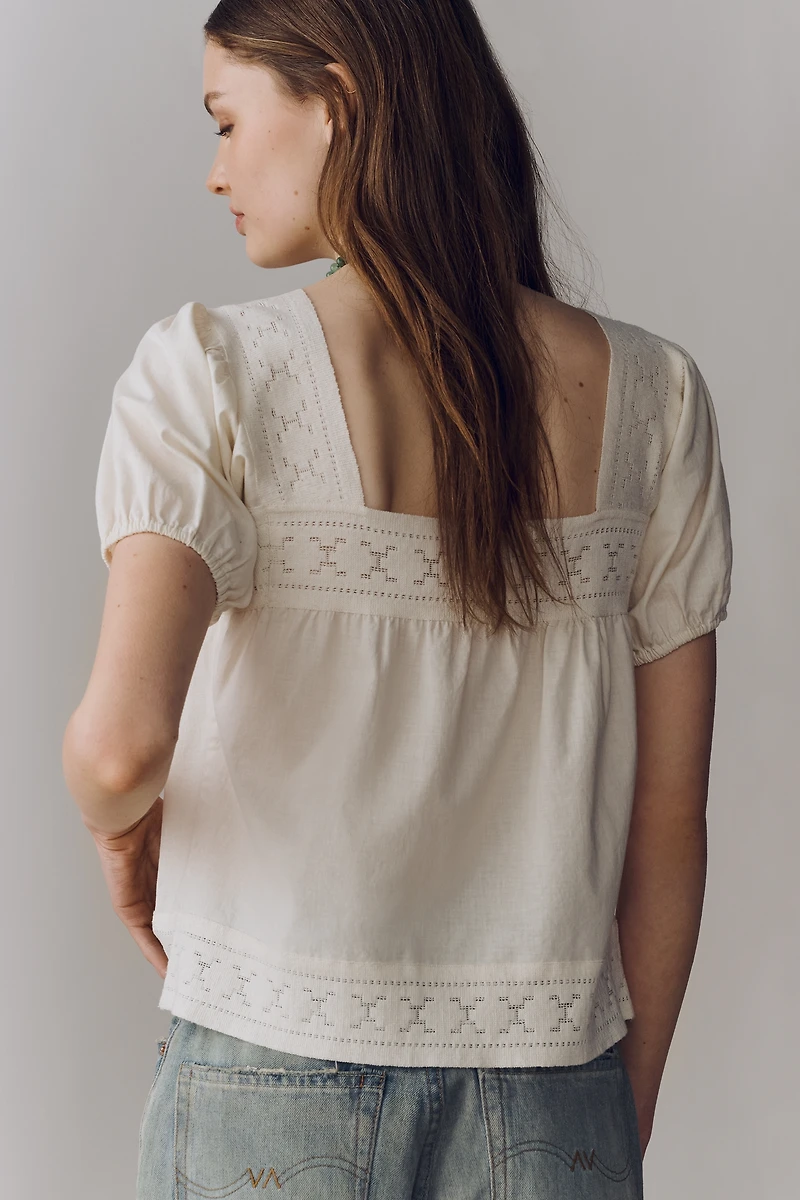 MOTHER Memory Lane Short-Sleeve Top