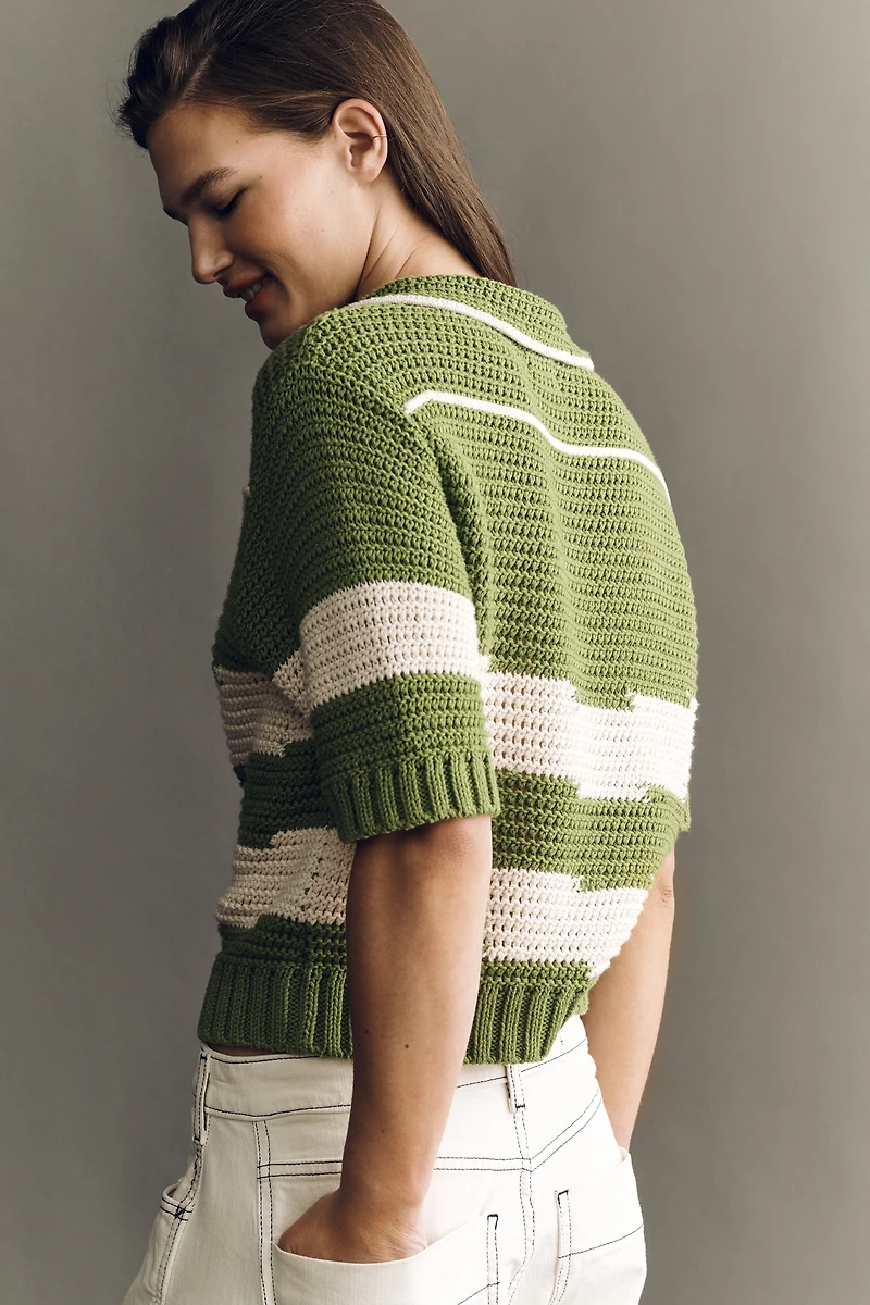 MOTHER Raquette Short-Sleeve Pullover