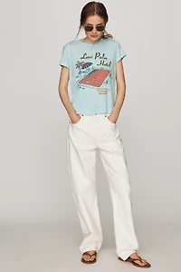 MOTHER Lil Sinful Cotton Linen Graphic Tee