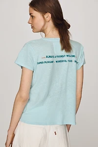 MOTHER Lil Sinful Cotton Linen Graphic Tee