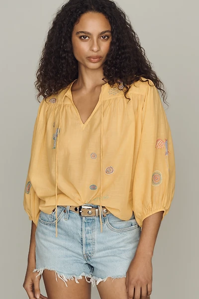 MOTHER Breeze Yoke Blouse