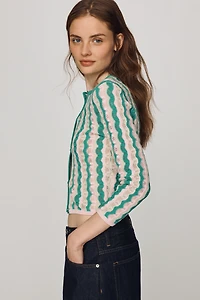 MOTHER Cotton Pointelle Cardigan