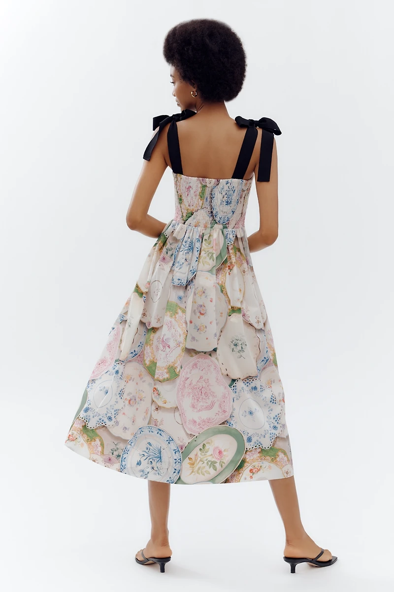 Rachel Antonoff Mindy Smocked Midi Dress