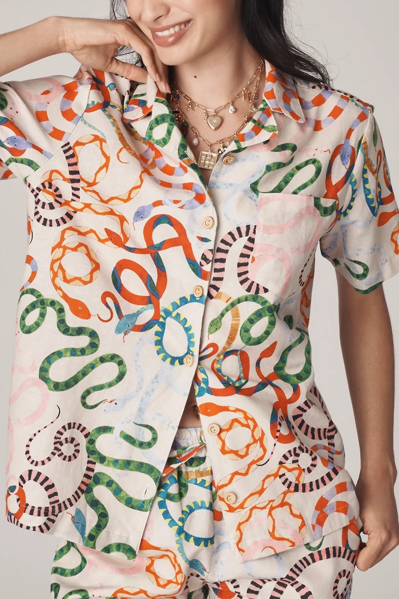 Rachel Antonoff Linen Cotton James Shirt