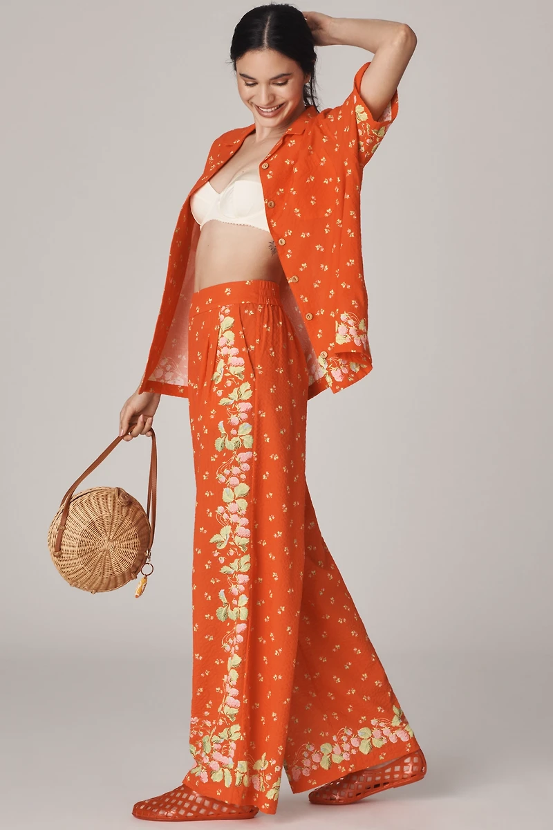 Rachel Antonoff Snyder High-Rise Wide-Leg Pants