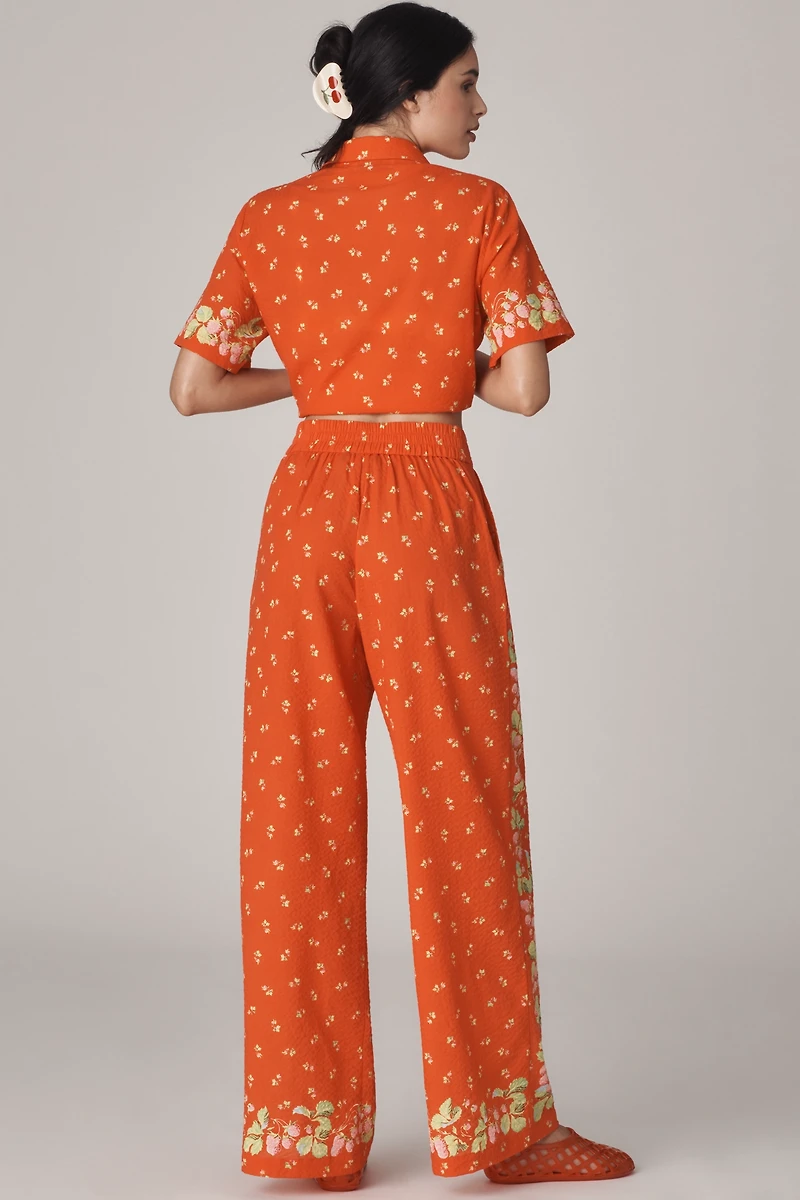 Rachel Antonoff Snyder High-Rise Wide-Leg Pants